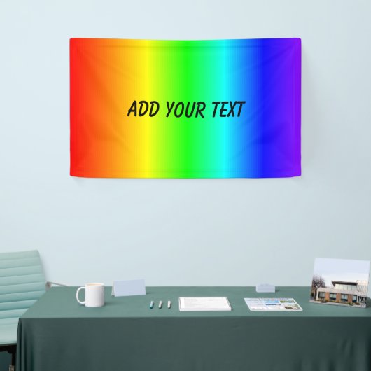 Rainboogkleuren Naam of tekst toevoegen Spandoek (Beurs)