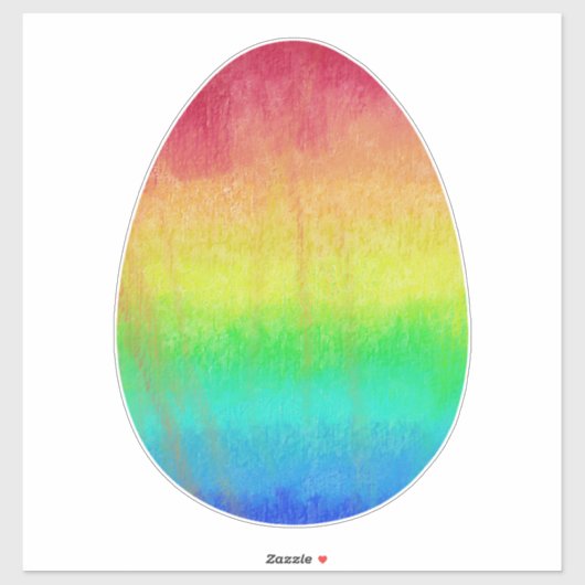 Rainboogkleuren Paaseieren Sticker (Vel)