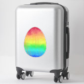 Rainboogkleuren Paaseieren Sticker (Koffer)