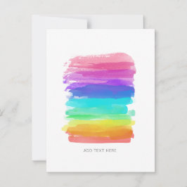 Rainboogkleuren Penselen Aangepaste tekst Briefpap Briefkaart