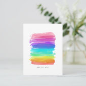 Rainboogkleuren Penselen Aangepaste tekst Briefpap Briefkaart (Staand voorkant)