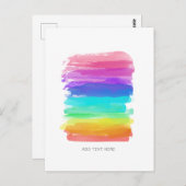 Rainboogkleuren Penselen Aangepaste tekst Briefpap Briefkaart (Voorkant / Achterkant)