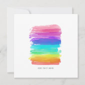 Rainboogkleuren penselen Aangepaste tekstgroeten Kaart (Voorkant)