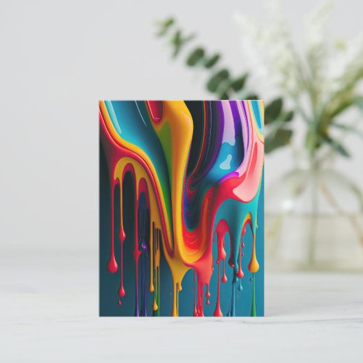 Rainboogkleuren Schilderverf kleurig mooi Briefkaart (Staand voorkant)