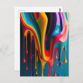 Rainboogkleuren Schilderverf kleurig mooi Briefkaart (Voorkant / Achterkant)