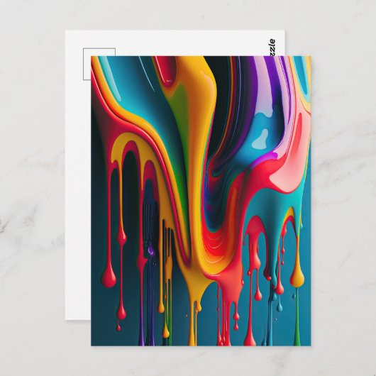 Rainboogkleuren Schilderverf kleurig mooi Briefkaart (Voorkant / Achterkant)