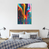 Rainboogkleuren Schilderverf kleurig mooi Canvas Afdruk (Insitu (Slaapkamer))
