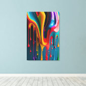 Rainboogkleuren Schilderverf kleurig mooi Canvas Afdruk (Insitu (Houten vloer))