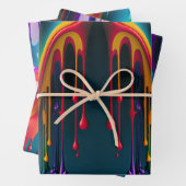 Rainboogkleuren Schilderverf kleurig mooi Inpakpapier Vel (In situ)