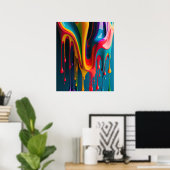 Rainboogkleuren Schilderverf kleurig mooi Poster (Thuiskantoor)