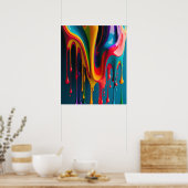 Rainboogkleuren Schilderverf kleurig mooi Poster (Keuken)