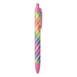Rainboogkleuren Sjabloon Blauw Paars Groen Roze Ro Blauwe Inkt Pen