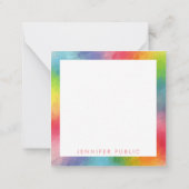 Rainboogkleuren Sjabloon handschrift monogram (Achterkant)