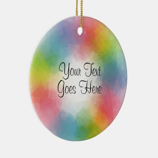 Rainboogkleuren Sjabloon Modern kalligrafiescript Keramisch Ornament (Rechts)