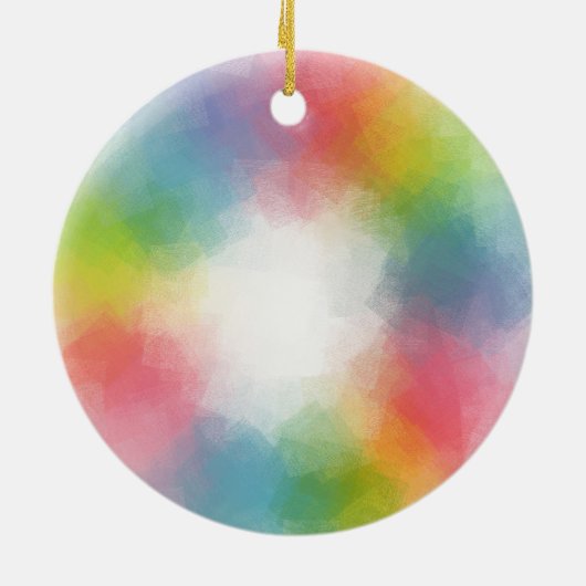 Rainboogkleuren Sjabloon Modern kalligrafiescript Keramisch Ornament (Achterkant)