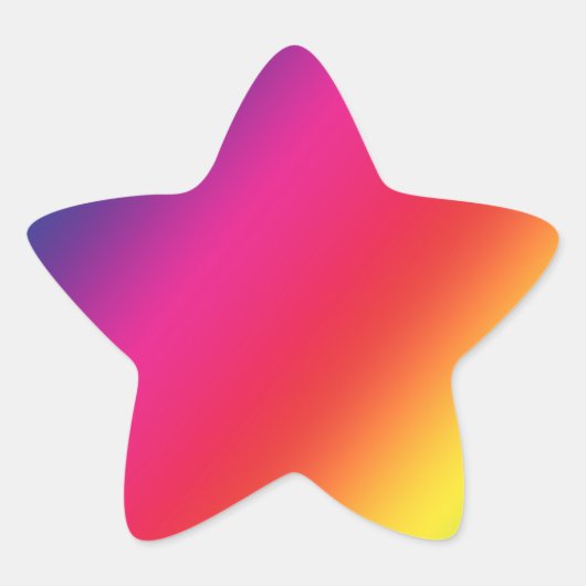 Rainboogkleuren Star-Sticker Ster Sticker (Voorkant)
