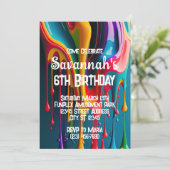 Rainboogkleuren Verf kleurrijke verjaardag Kaart (Staand voorkant)