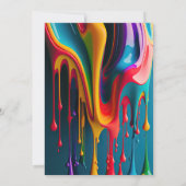 Rainboogkleuren Verf kleurrijke verjaardag Kaart (Achterkant)