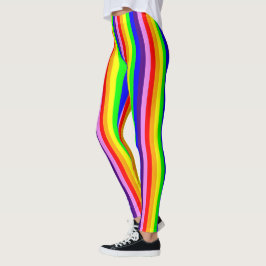 Rainboogkleuren Verticale Skinny Stripes Kleurig Leggings