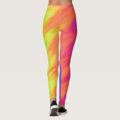 Rainboogkleuren Verticale stripe Print Leggings (Achterkant)