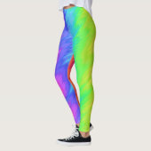 Rainboogkleuren Verticale stripe Print Leggings (Links)