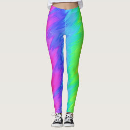 Rainboogkleuren Verticale stripe Print Leggings