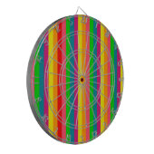 Rainboogkleuren Verticale strips Stijl Dartbord (Voorkant Links)