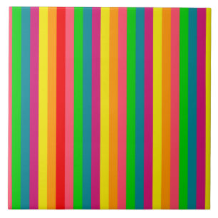 Rainboogkleuren Verticale strips Stijl Tegeltje