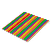 Rainboogkleuren Verticale strips Stijl Tegeltje (Zijkant)