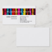 Rainboogkleuren Zwart wit charmant Visitekaartje (Voorkant / Achterkant)