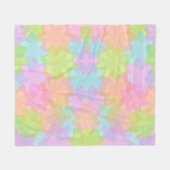 Rainboogkleurenbloemontwerp, veel kleurenpatroon fleece deken (Voorkant (Horizontaal))