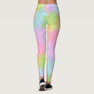 Rainboogkleurenbloemontwerp, veel kleurenpatroon leggings