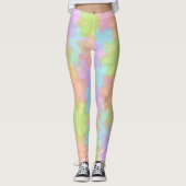 Rainboogkleurenbloemontwerp, veel kleurenpatroon leggings (Voorkant)