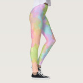 Rainboogkleurenbloemontwerp, veel kleurenpatroon leggings (Rechts)