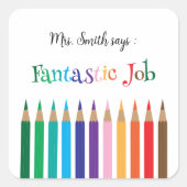 Rainboogkleurencils Stickers achterzijde (Voorkant)