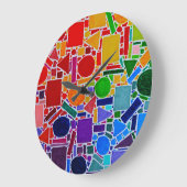 Rainboogkleurenkaart Abstracte kunst Grote Klok (Hoek)