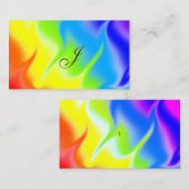 Rainboogkleurenvlam, bruinachtige liefde visitekaartje (Voorkant / Achterkant)