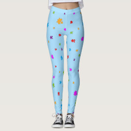 Rainboogkleurig autisme Puzzle-artikelen op LICHTE Leggings