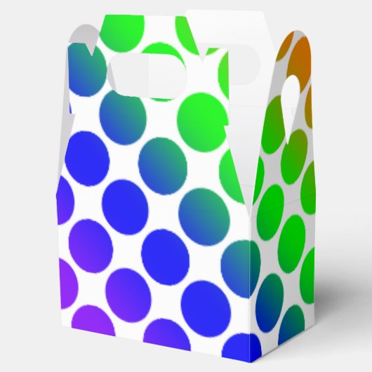 Rainboogkleurig cirkelpatroon bedankdoosjes (Geopend)