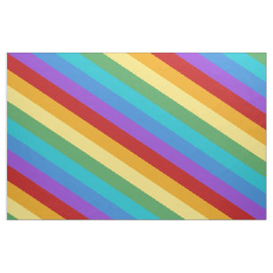 Rainboogkleurig diagonaal Stripes Patroonweefsel Stof
