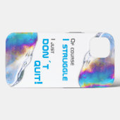 Rainboogkleurig grijsblaasje met gekke letters Case-Mate iPhone case (Achterkant (horizontaal))