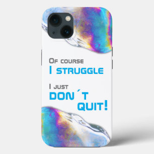 Rainboogkleurig grijsblaasje met gekke letters Case-Mate iPhone case