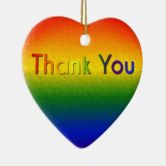 Rainboogkleurig hart keramisch ornament (Rechts)