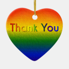 Rainboogkleurig hart keramisch ornament