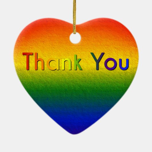 Rainboogkleurig hart keramisch ornament (Achterkant)