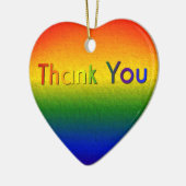 Rainboogkleurig hart keramisch ornament (Links)