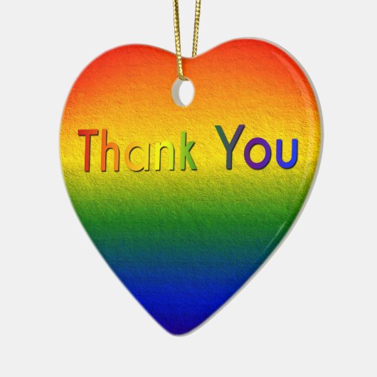Rainboogkleurig hart keramisch ornament (Links)