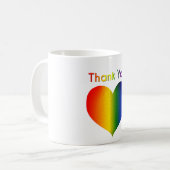 Rainboogkleurig hart koffiemok (Voorkant links)