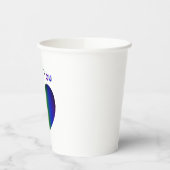 Rainboogkleurig hart papieren bekers (Links)