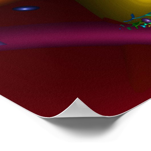 Rainboogkleurig hartsdraf poster (Hoek)